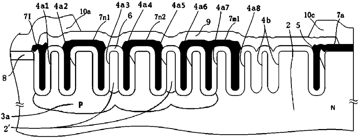 Groove infield plate buried layer termination structure of semiconductor device and manufacturing method