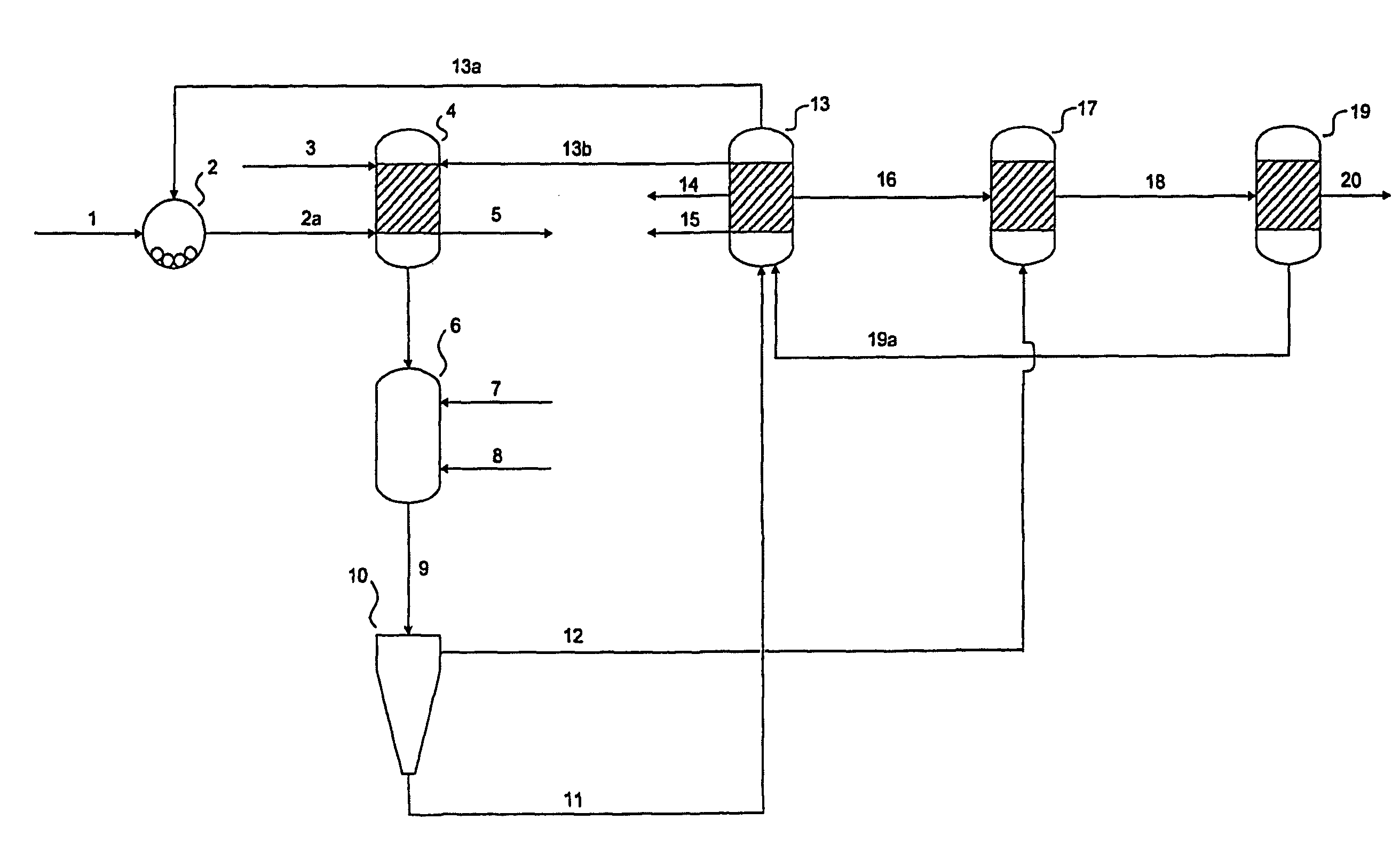 Process for the purification of crude gas from solids gasification