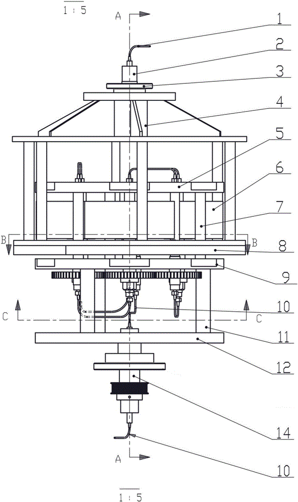 Gear-ring-unwinding high-speed counter-current chromatograph