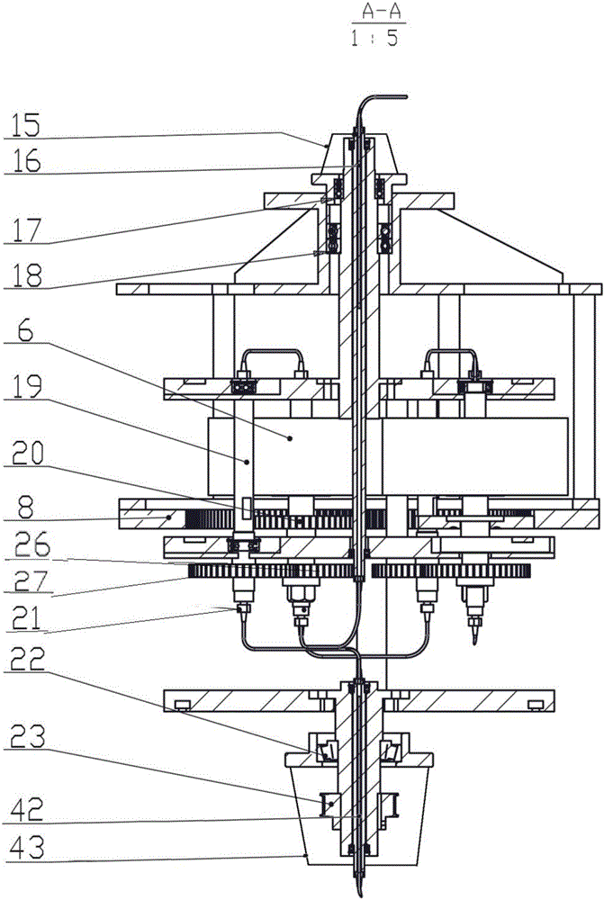 Gear-ring-unwinding high-speed counter-current chromatograph