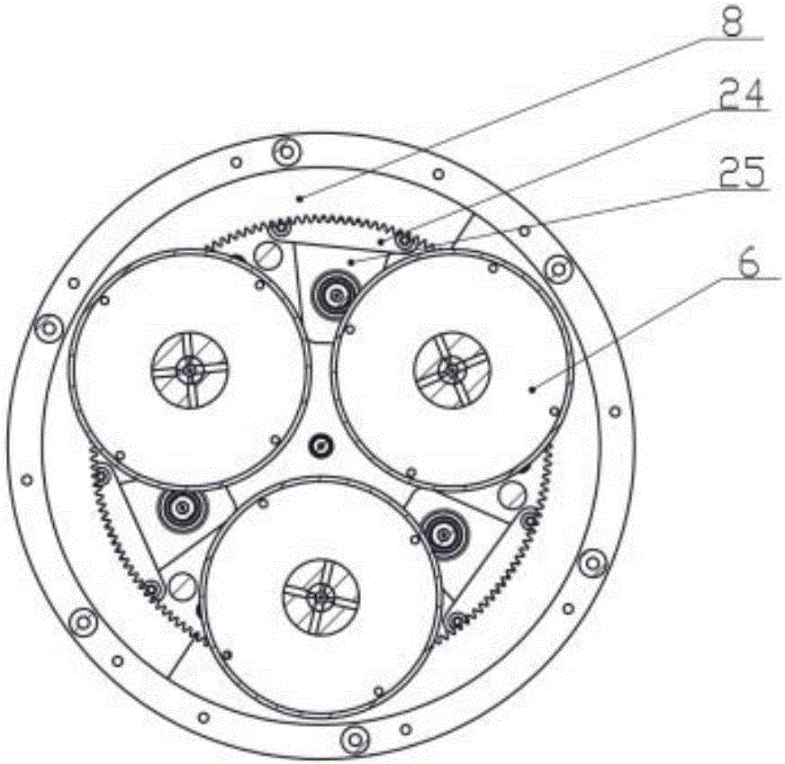 Gear-ring-unwinding high-speed counter-current chromatograph