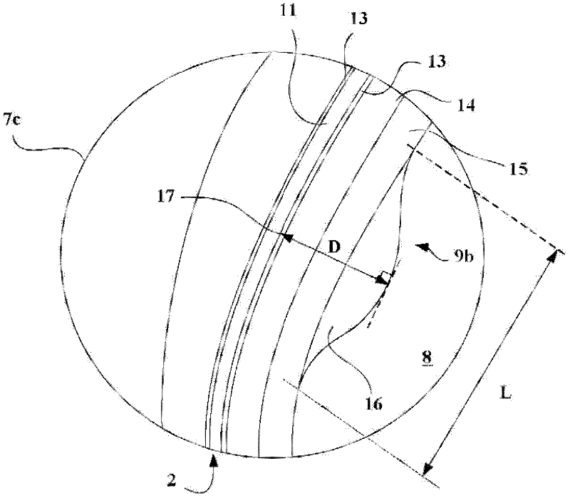 Tire comprising casing reinforcement cables having a low perviousness, and variable rubber mixture thicknesses