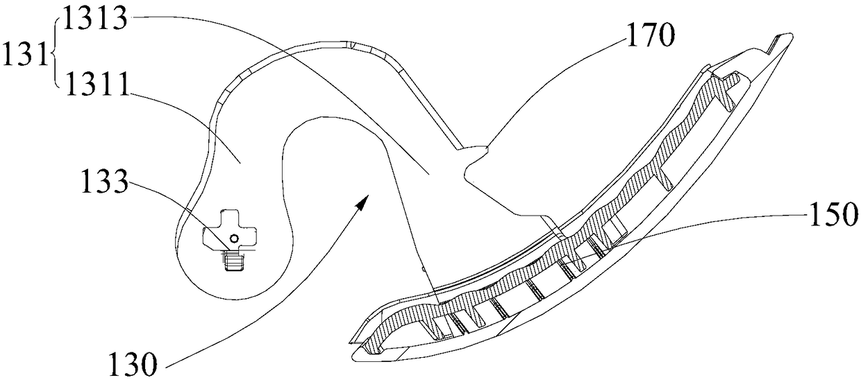 Air guide door movement mechanism, air conditioner hanging machine and air guide door control method