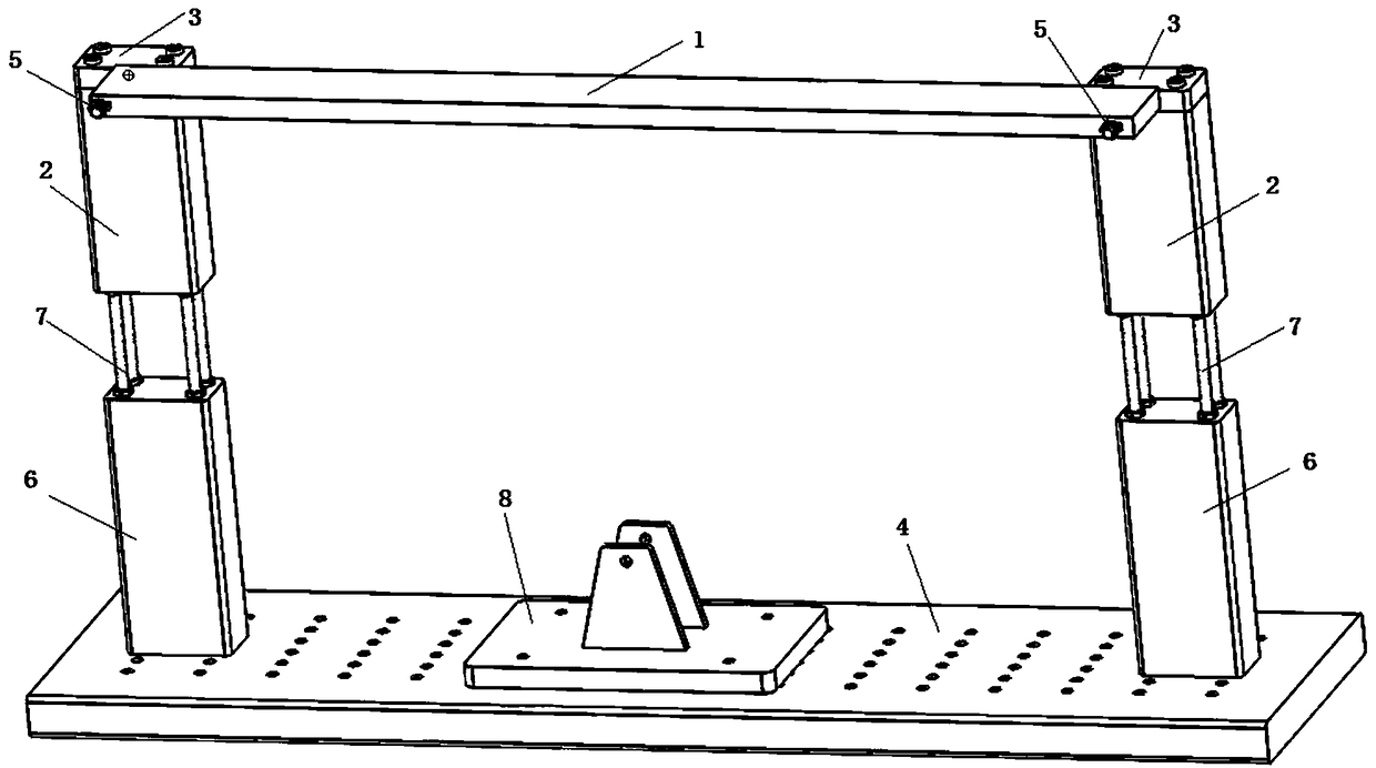 Experimental device for vibration dynamics modal test