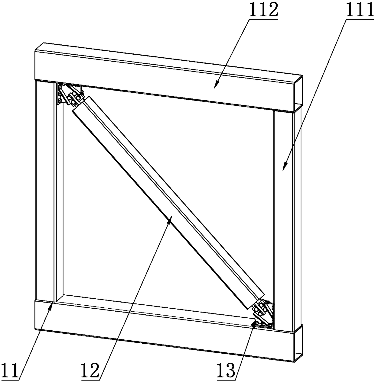 Shock-absorbing prefabricated assembling-type wall body and construction method thereof