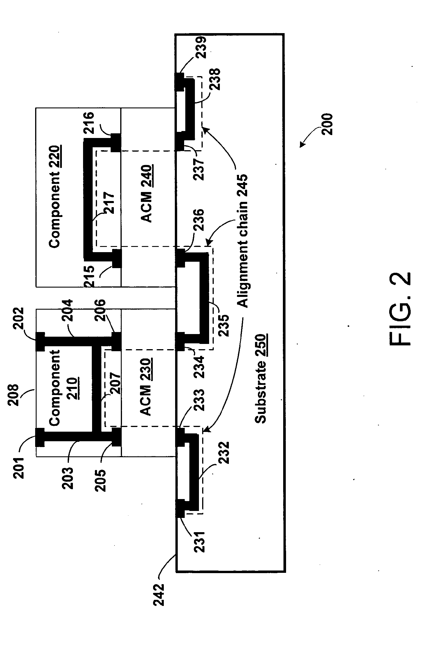 Electronic assembly with detachable components