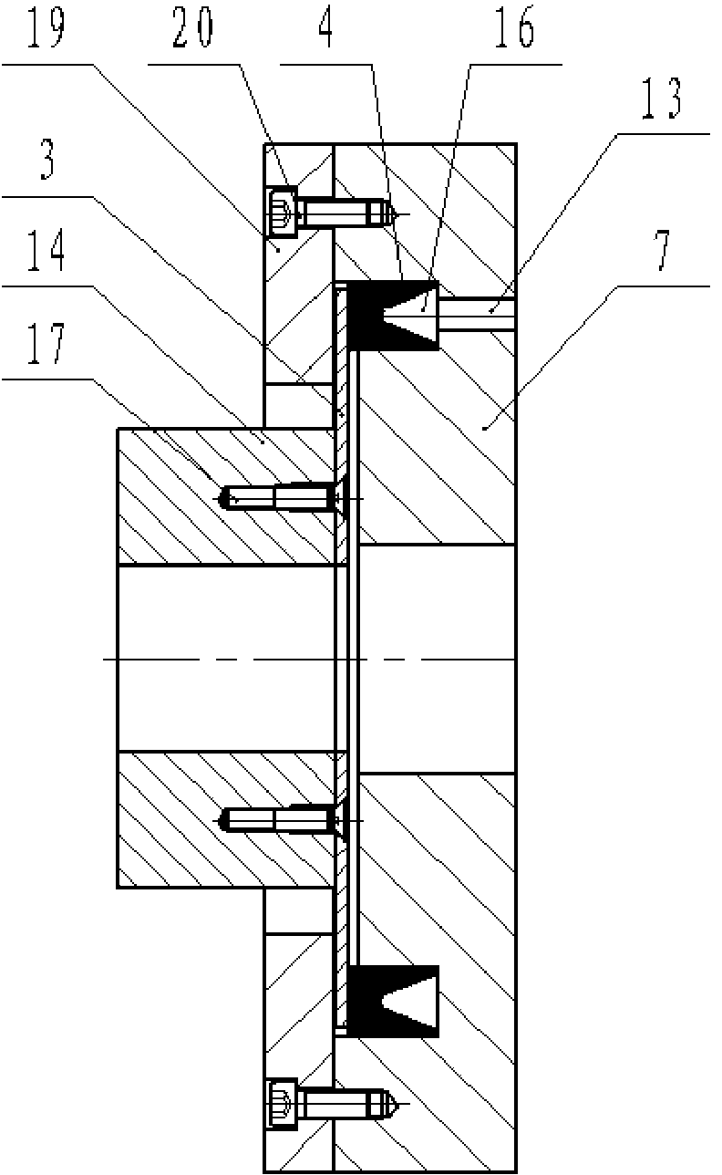 Compact type annular axial high accuracy positioning and clamping mechanism, and using and manufacturing method thereof