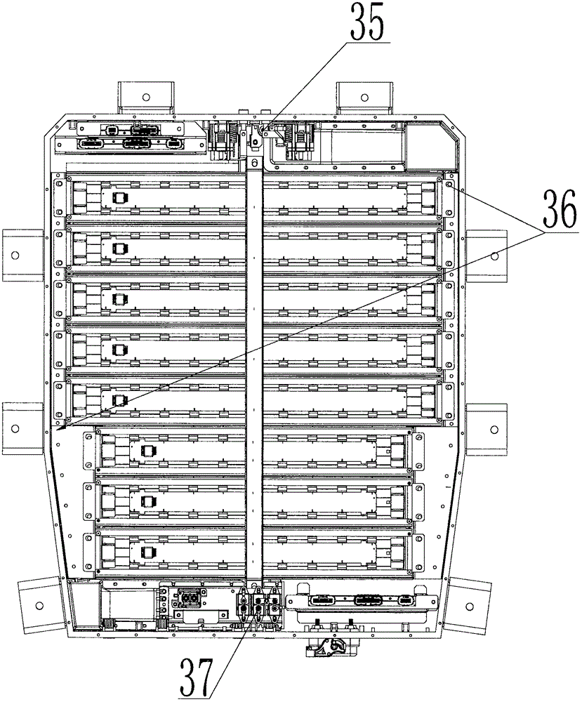 Power battery and high-voltage distribution box integrated control system for blade electric vehicle