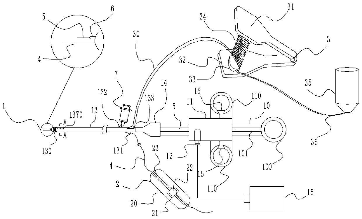 A needle-shaped minimally invasive interventional intubation device for cholangiopancreatography