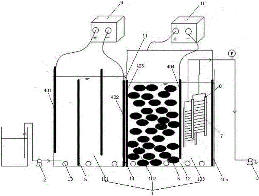 Electrochemical composite membrane bioreactor