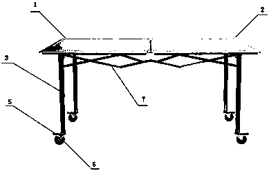 Foldable moving dining table