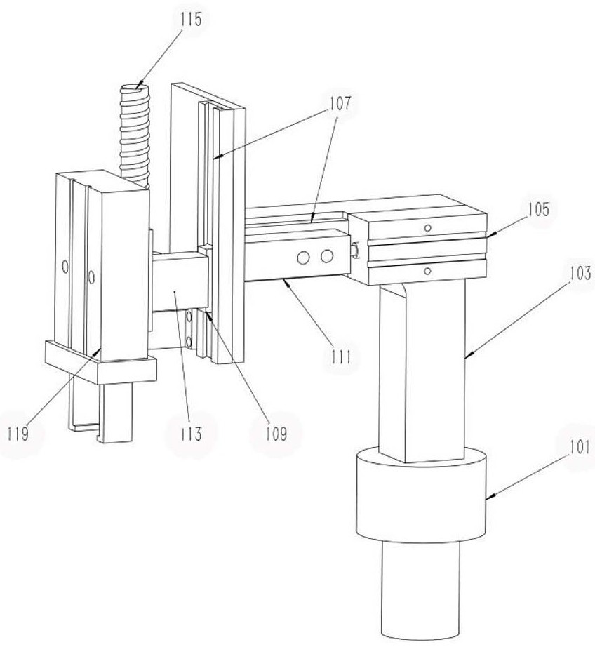 An oil painting automatic color adjustment device for a painting robot