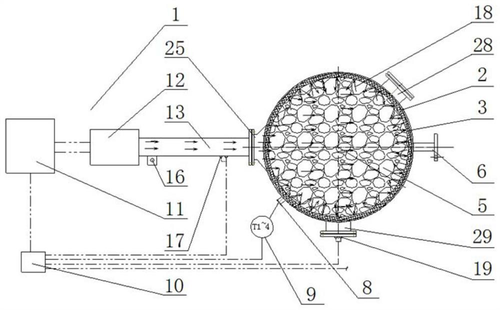 Gasification cracking device based on microwave heating and method for rapidly preparing sulfur gas