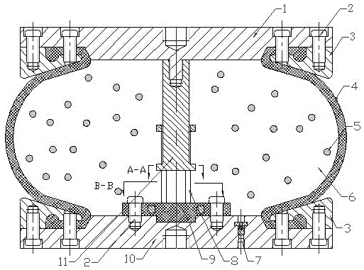 Bladder type molecular spring vibration isolation buffer