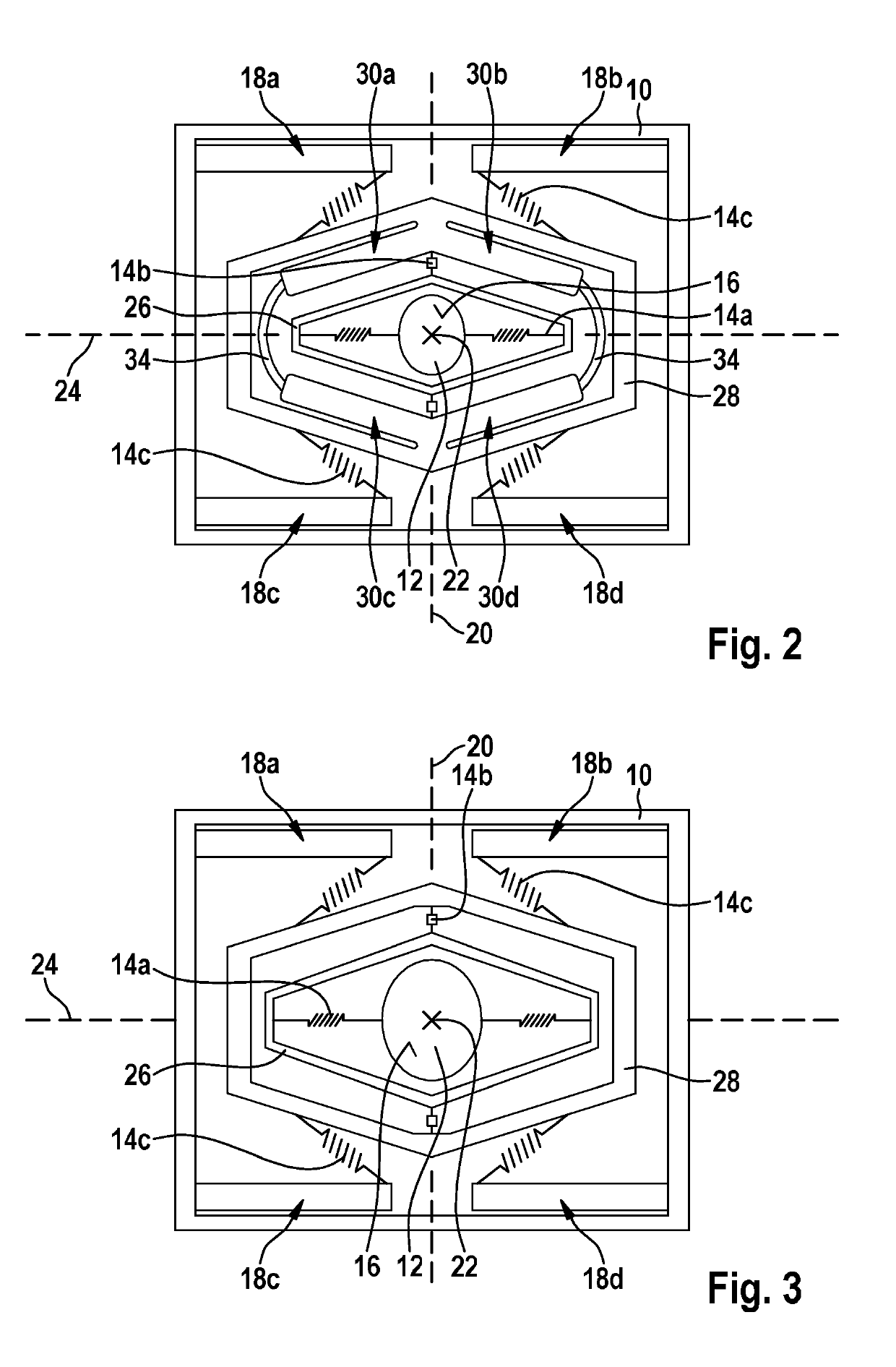 Micromechanical component, method for manufacturing a micromechanical component, and method for exciting a movement of an adjustable part about a rotational axis