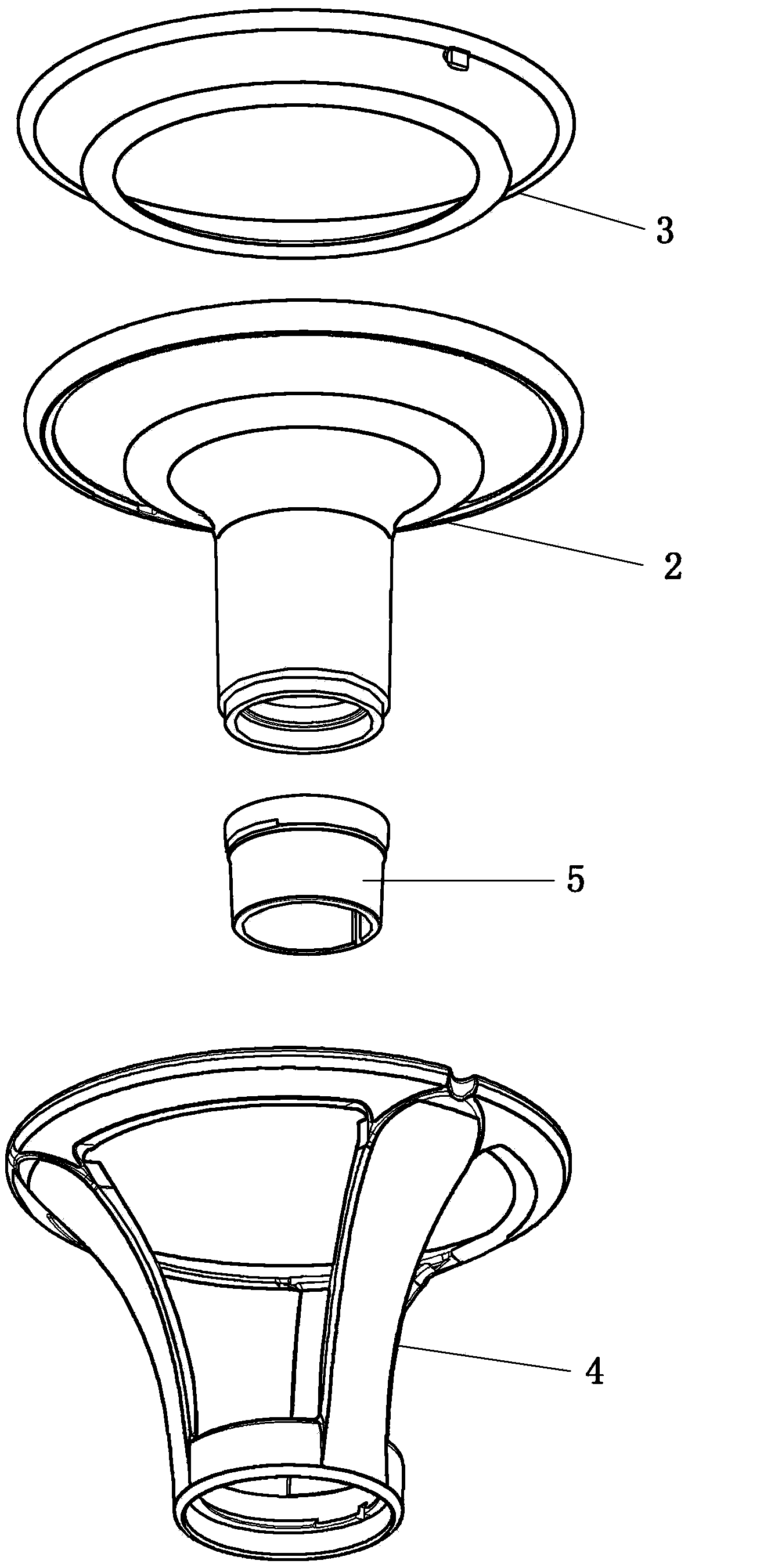 Breast sucking cover structure of breast pump