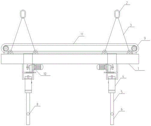 Novel lifting appliance for transporting passenger car body