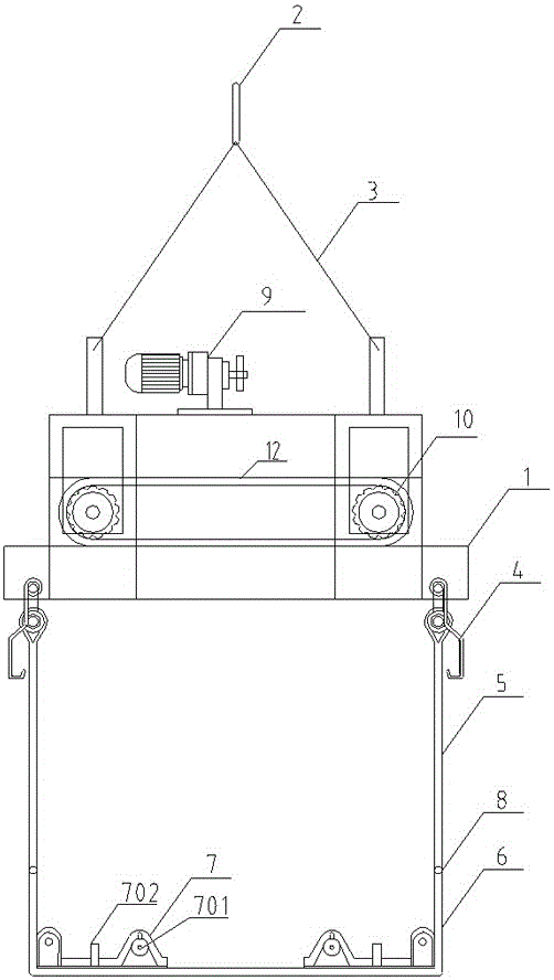 Novel lifting appliance for transporting passenger car body