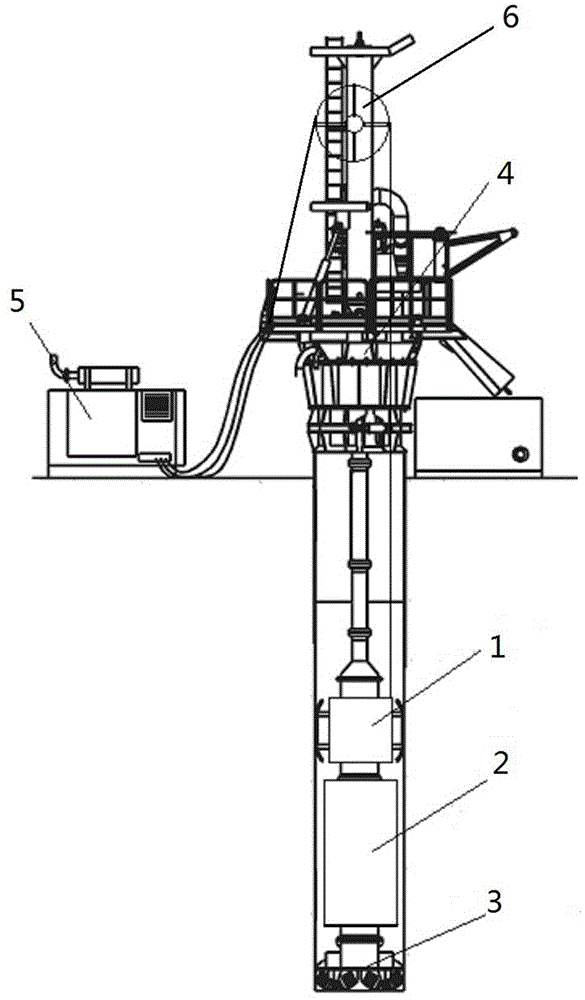 Downhole breaking rock-entering drill of hydraulic slewing drilling machine