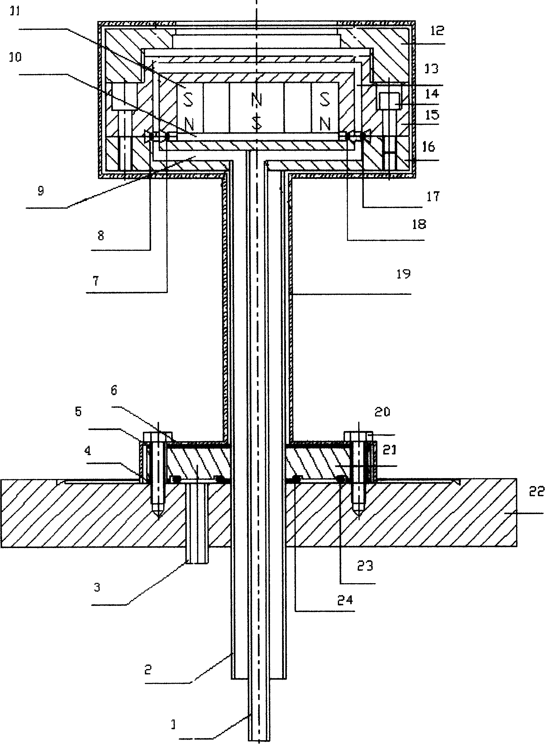 Magnetron sputtering cathode target for ultrahigh vacuum system