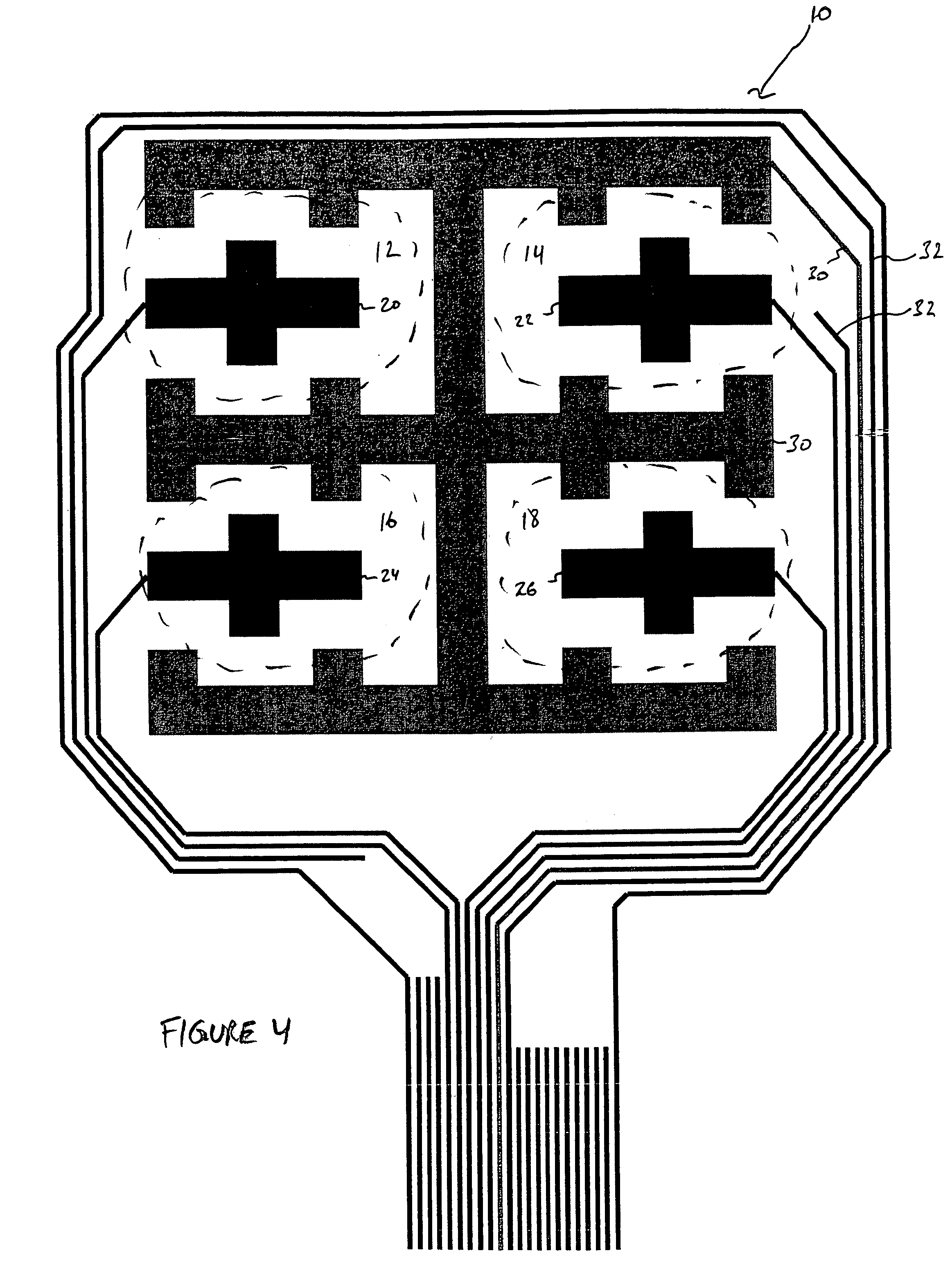 Single-layer touchpad having touch zones