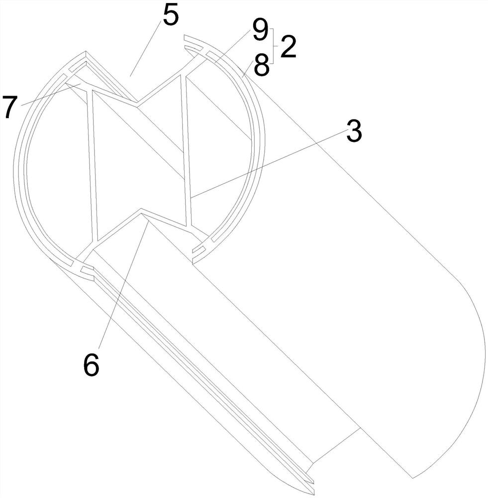 Bidirectional shaped charge blasting charging structure with slotted sleeve