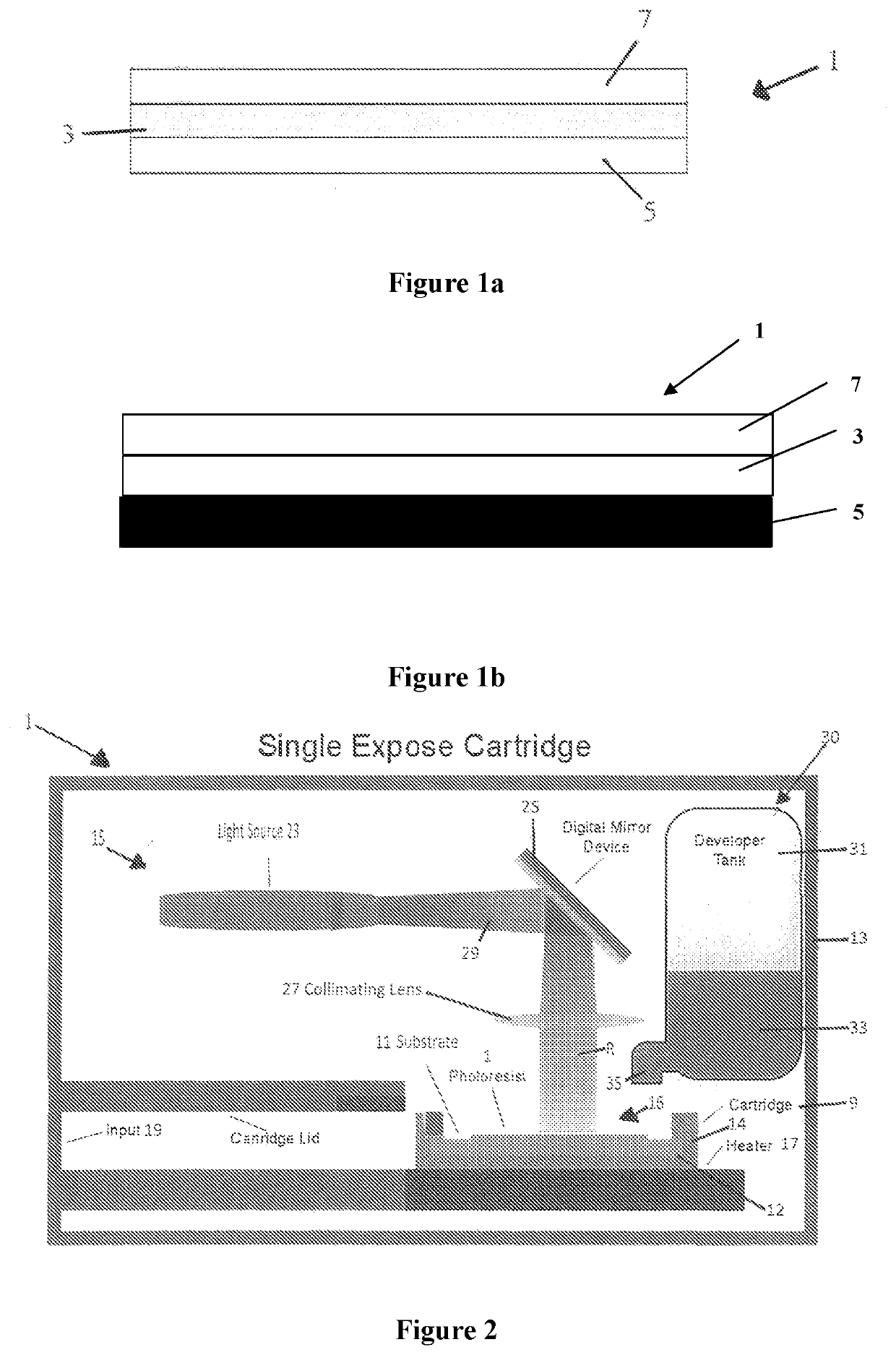 Apparatus for and method of manufacturing an article using photolithography and a photoresist