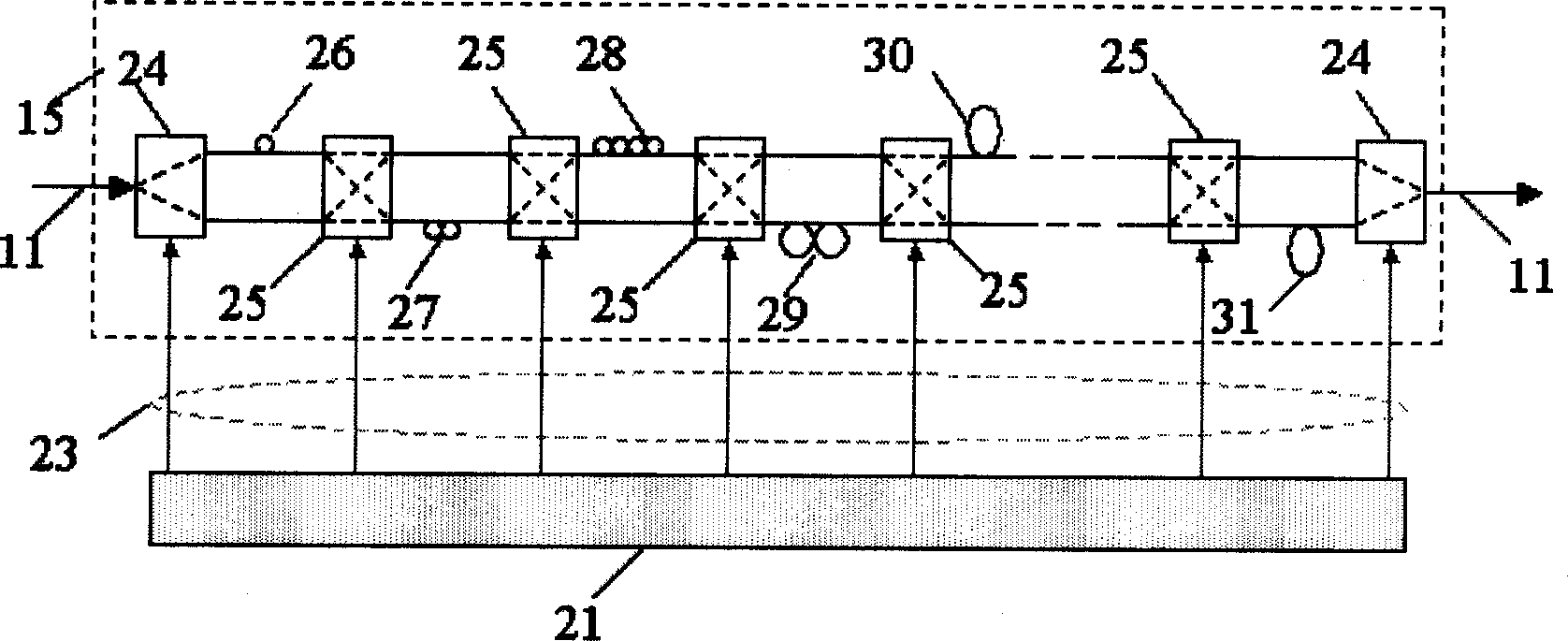 Optical CDMA wavelength-time domain two-dimensional optical orthogonal code coder and decoder