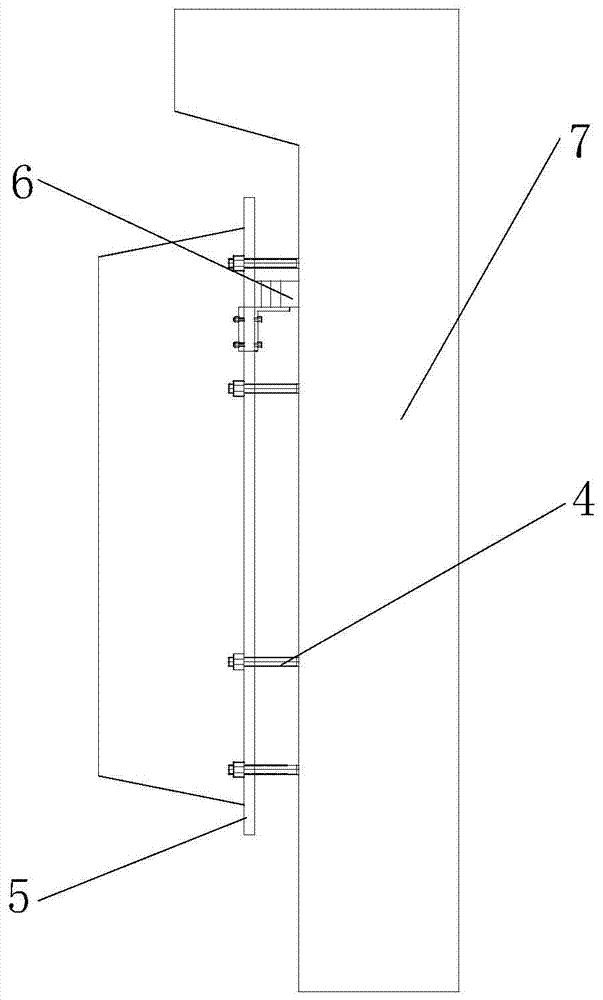 Vertical rolling mill backing plate installation method and device