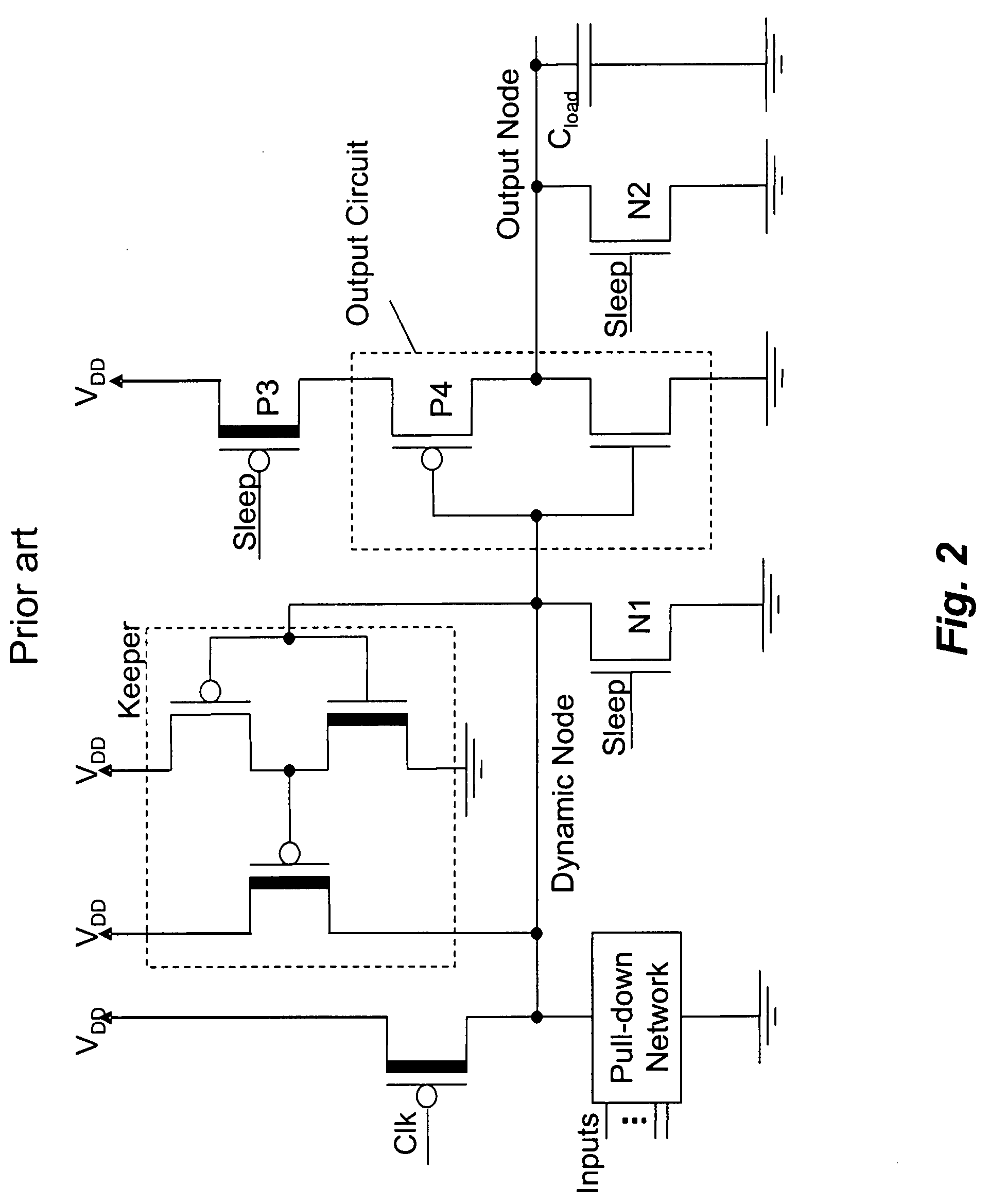 Domino logic circuit techniques for suppressing subthreshold and gate oxide leakage