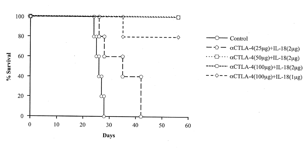 Therapeutic agent for cancer which comprises combination of il-18 and molecule-targeting antibody