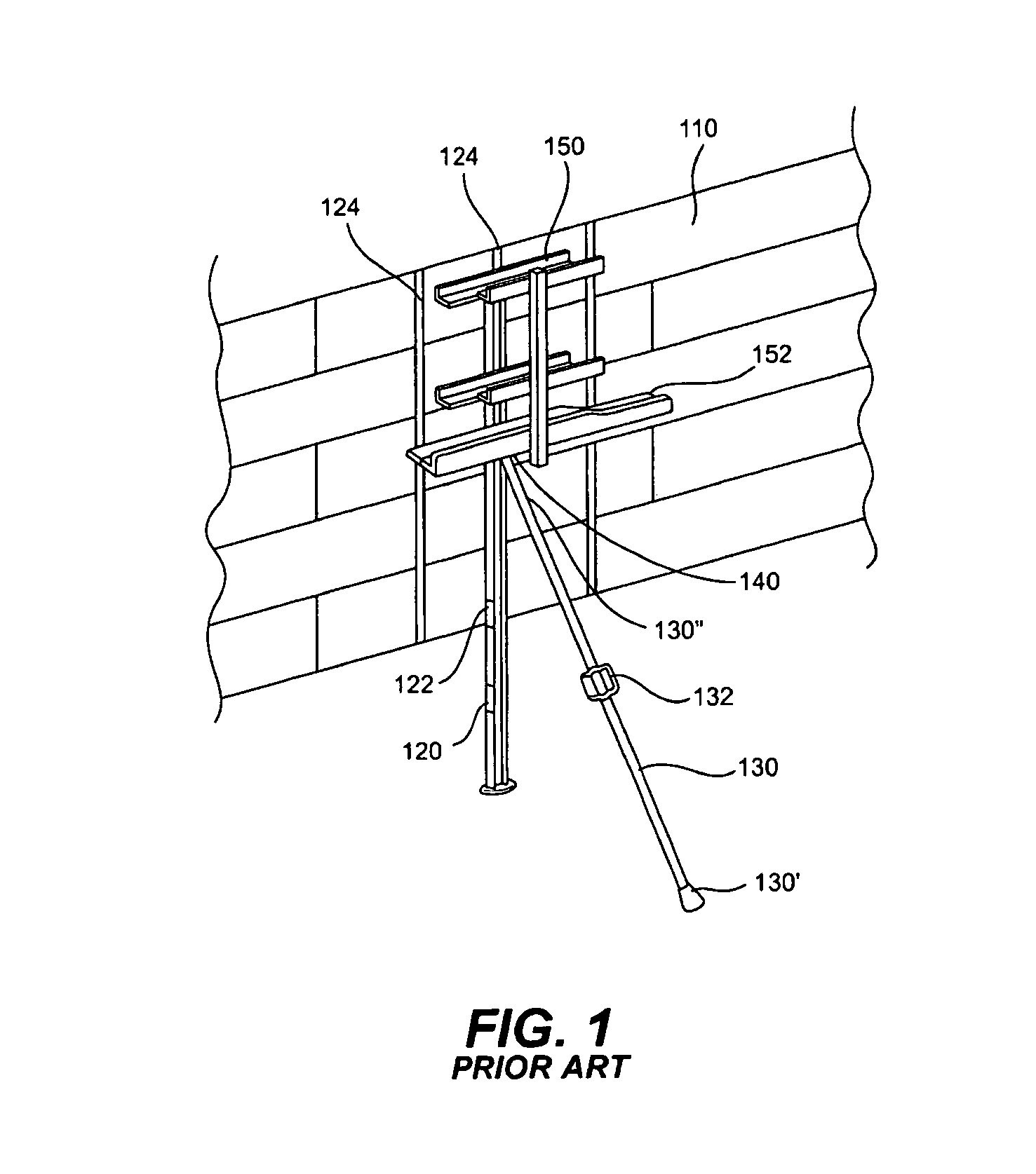 Temporary adjustable support brace