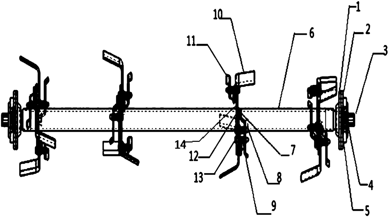 A long and short knife combined elastic type seed tape cleaning device