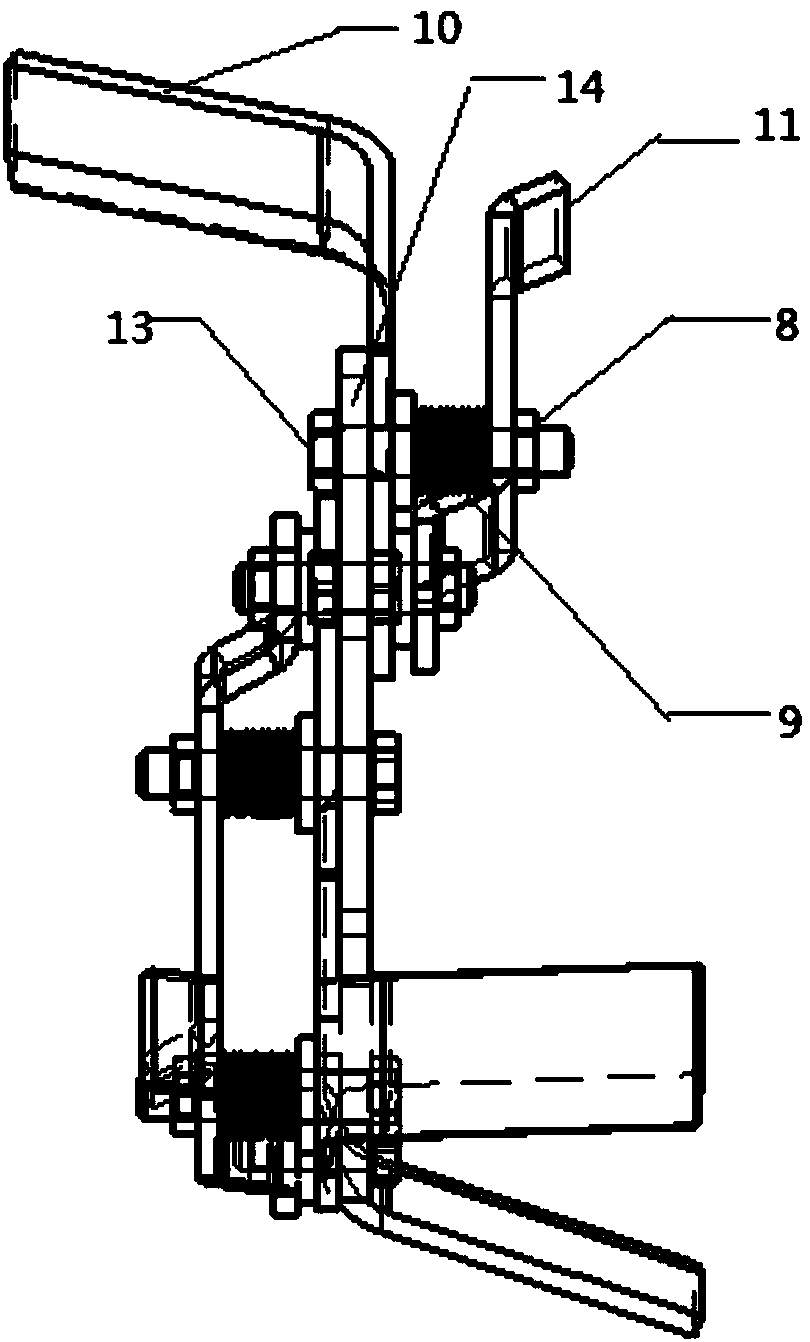 A long and short knife combined elastic type seed tape cleaning device