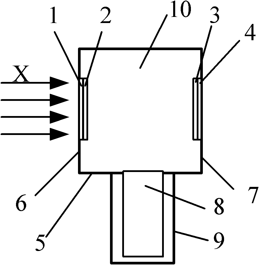 Compensation type pulse X-ray detecting device with double scintillators