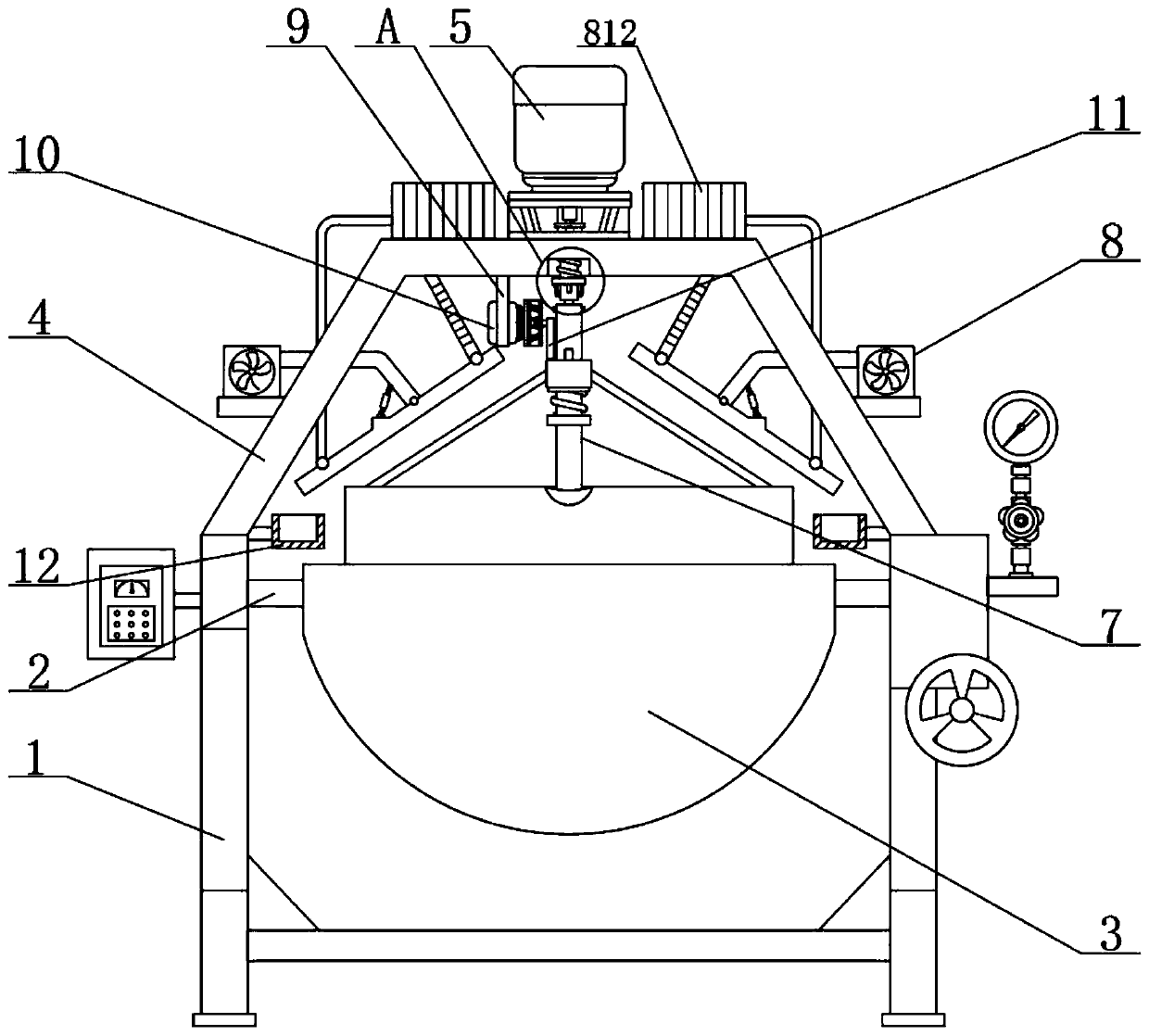 Jacketed pan for food production