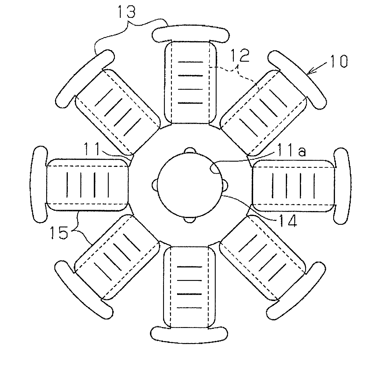 Armature for rotary electric apparatus and manufacturing method for the same