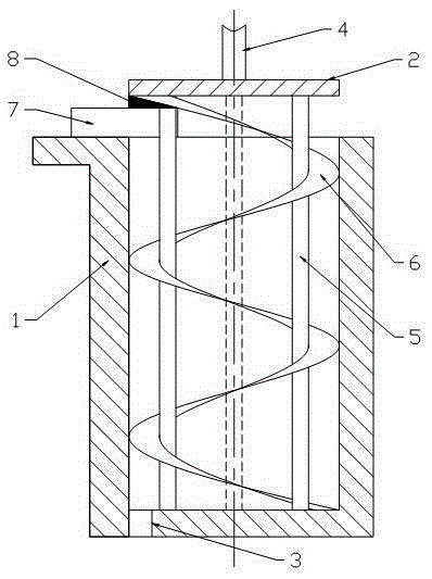 Spiral scraper structure