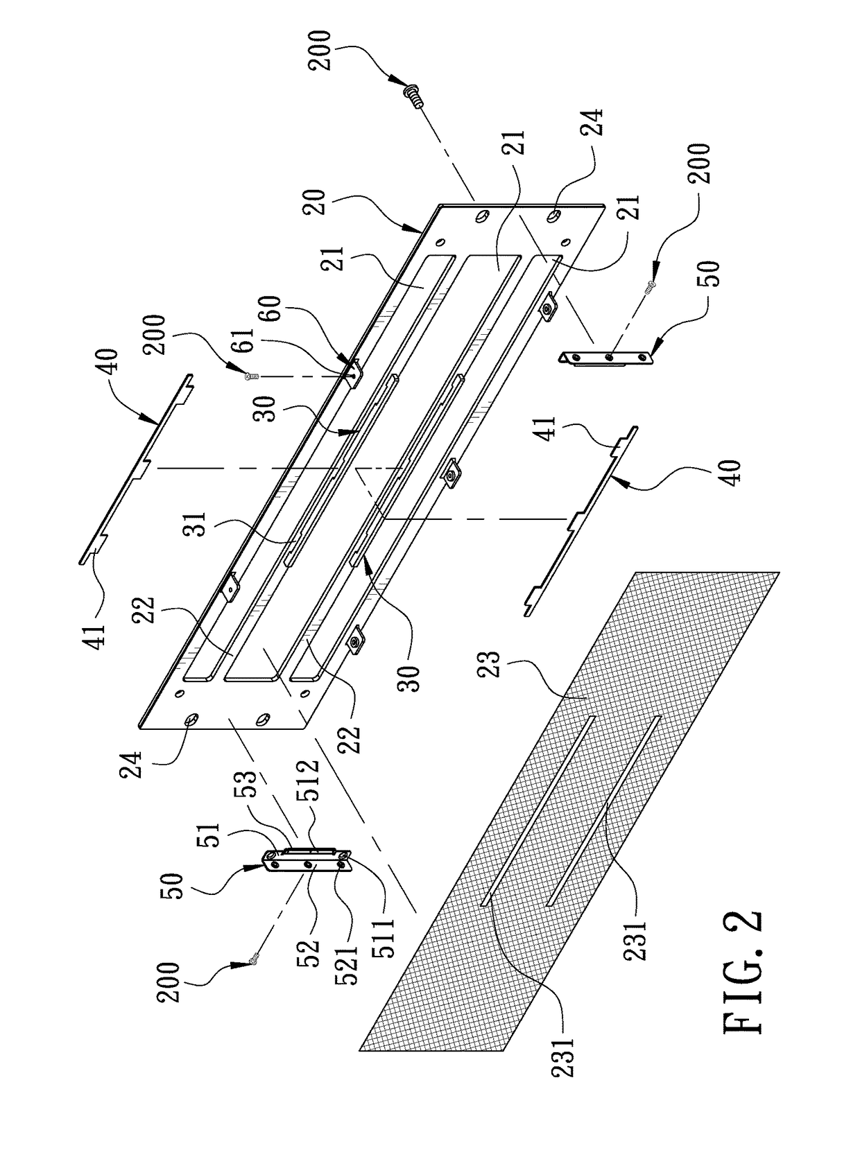 Panel structure of power apparatus