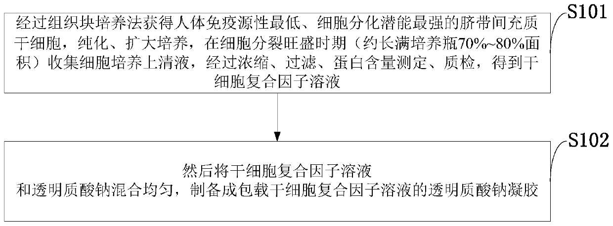 Beautification and skin restoration sodium hyaluronate gel encapsulating stem cell complex factors