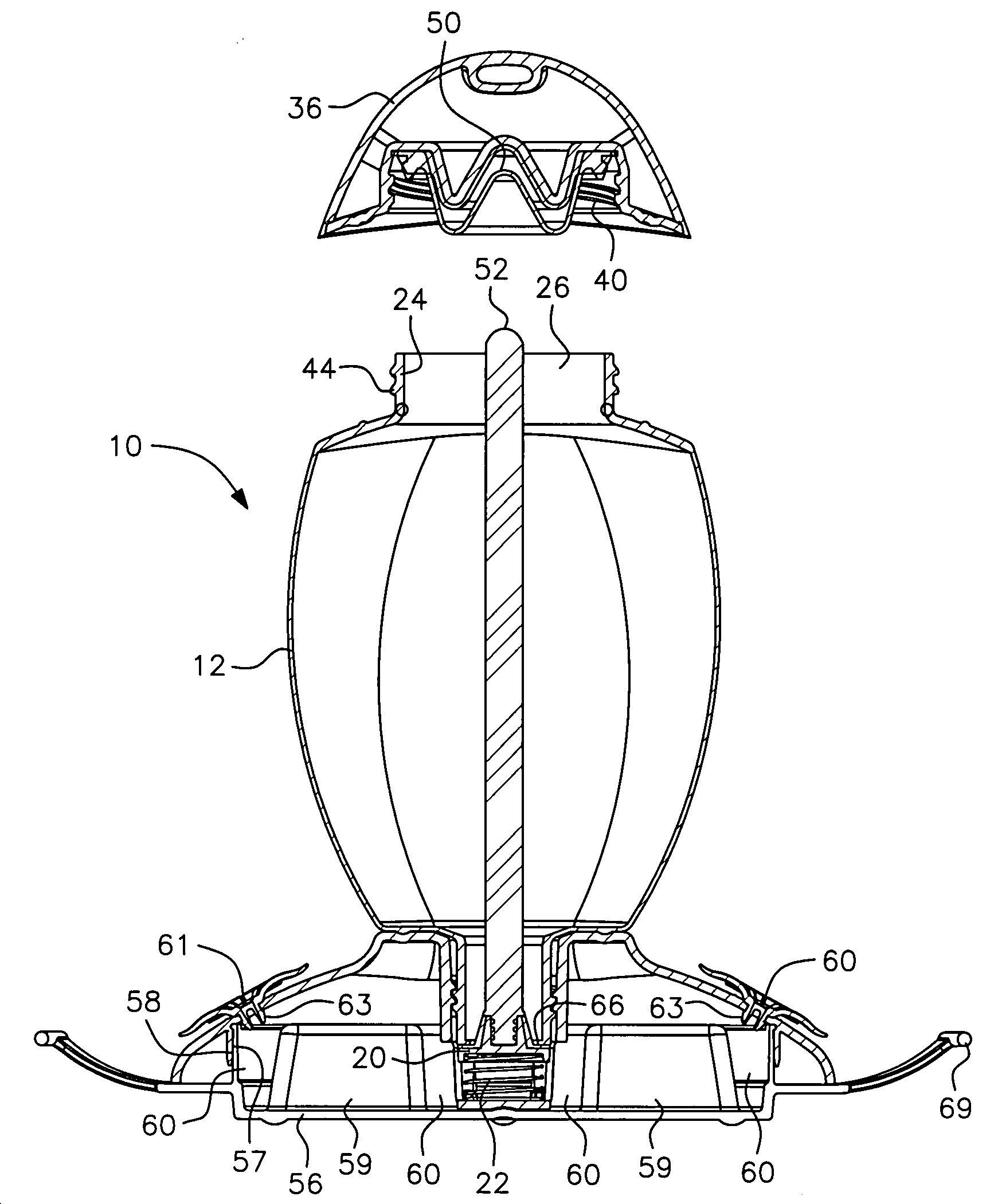 Top-fill hummingbird feeder