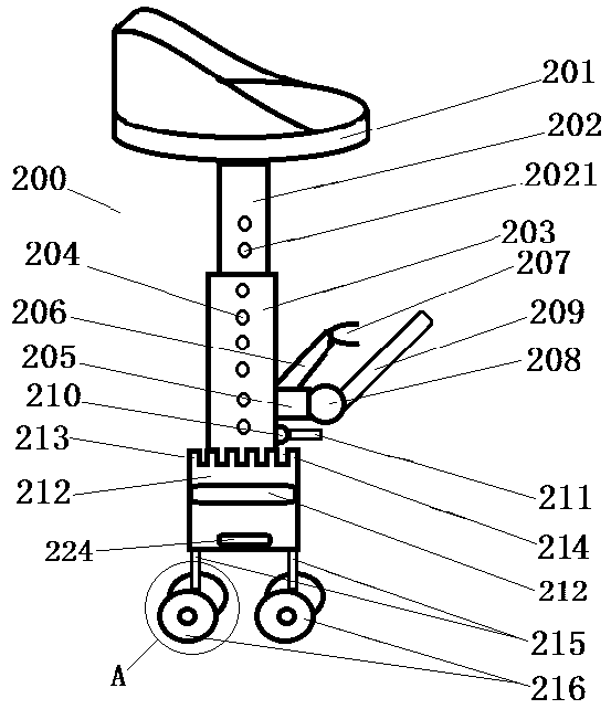 Liftable stool combination with piano keyboard type sliding rail