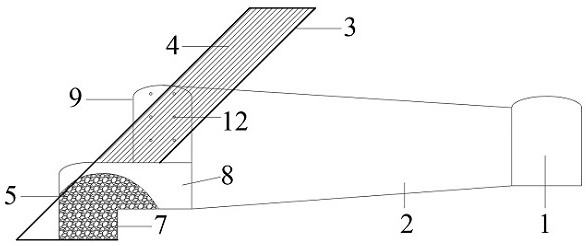 Mechanized mining and waste rock filling method for inclined thin vein