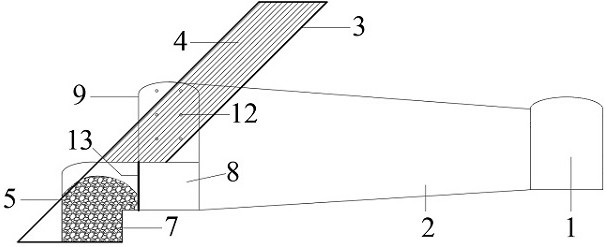 Mechanized mining and waste rock filling method for inclined thin vein