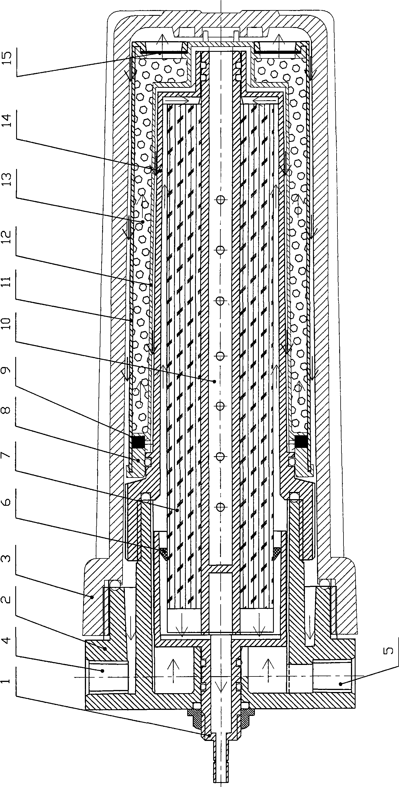 Composite filtering type filtering bottle