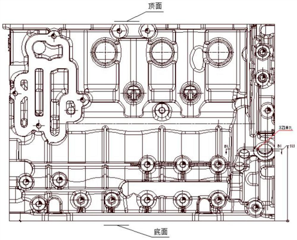 Machining method of shallow inclined hole of cylinder block