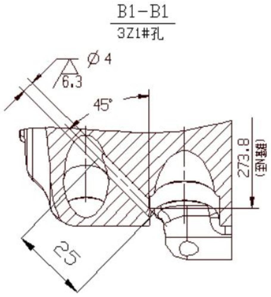 Machining method of shallow inclined hole of cylinder block