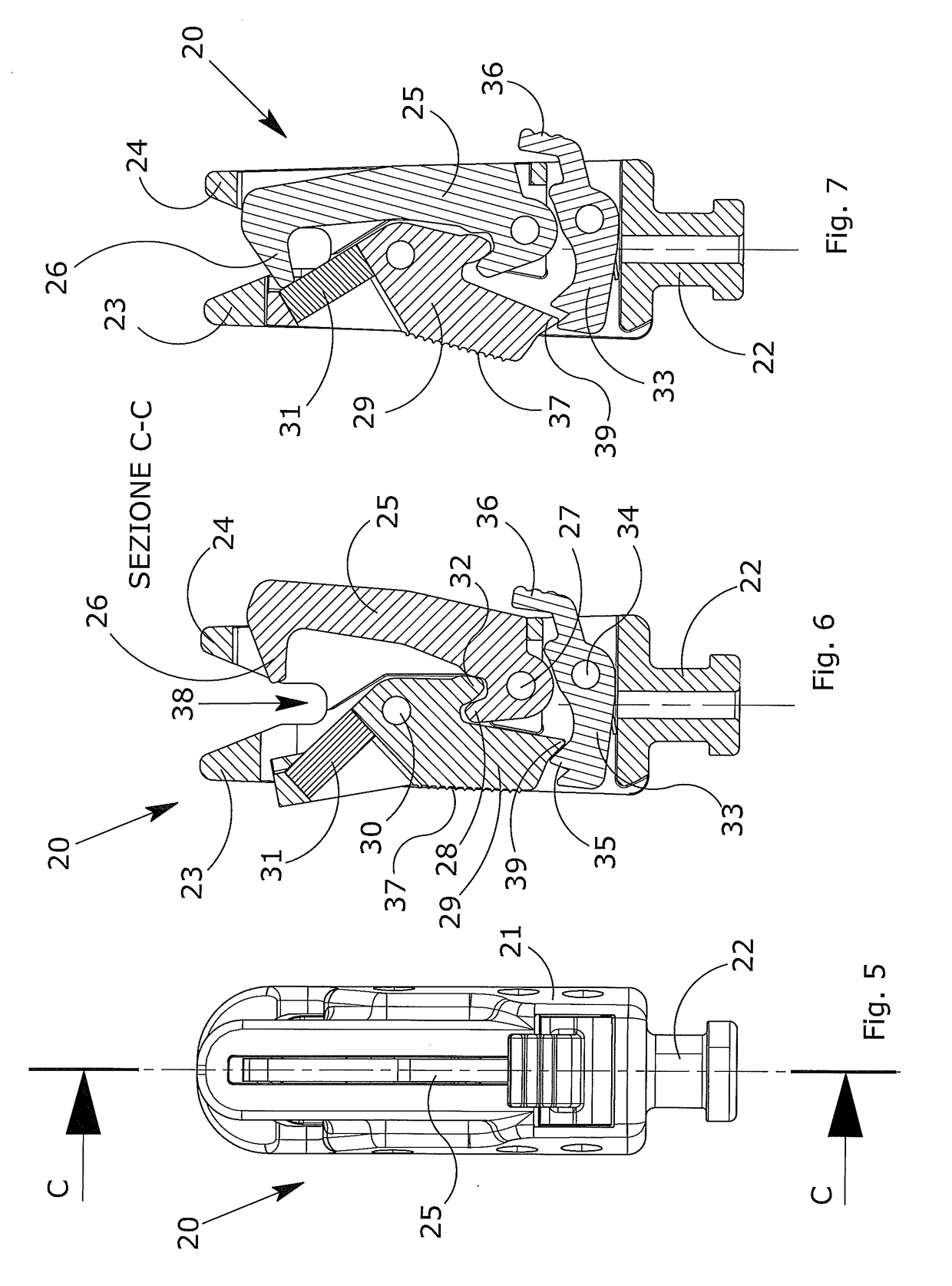 Self locking safety spring clip