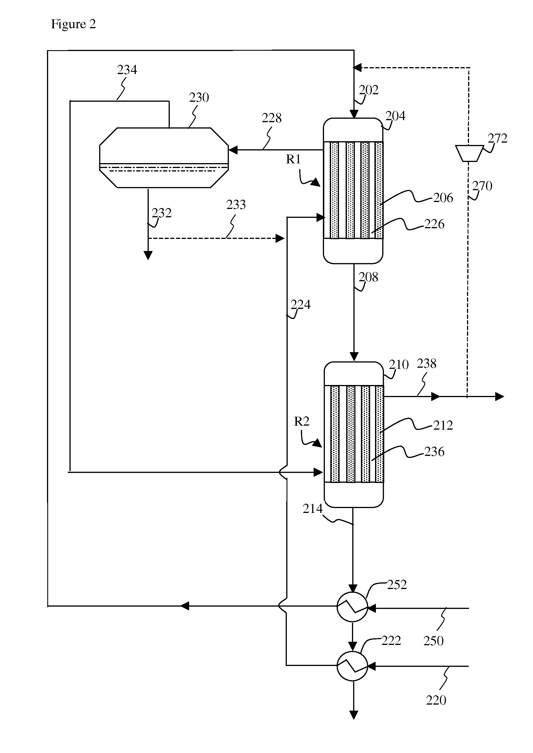 Process for the co-production of superheated steam and methane