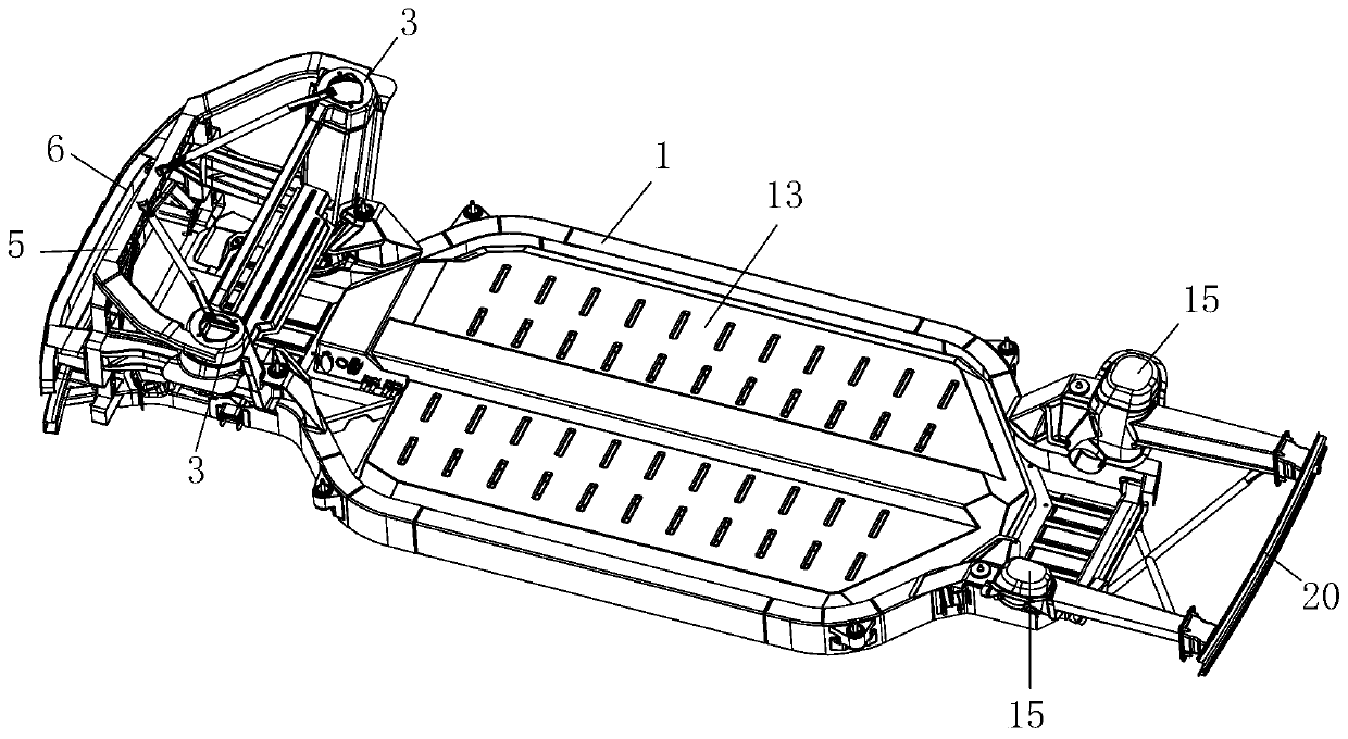 Electric non-bearing vehicle body